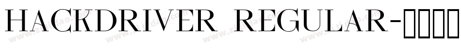 HACKDRIVER Regular字体转换